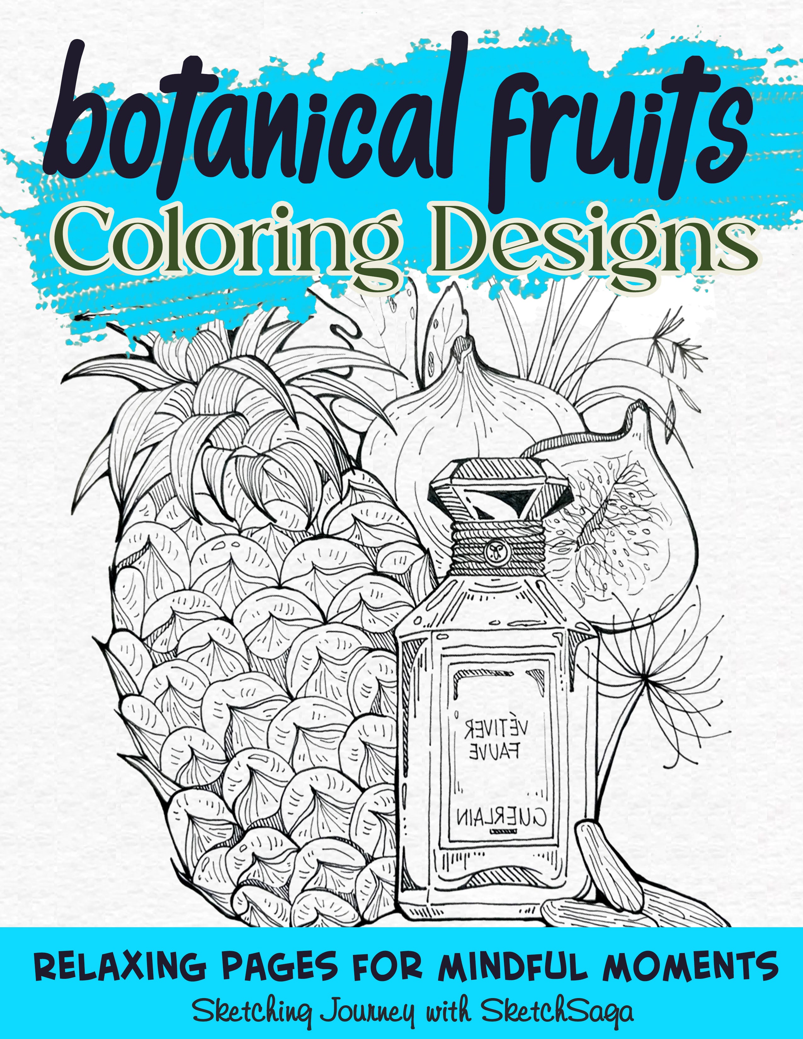 Botanical Fruits Coloring Designs