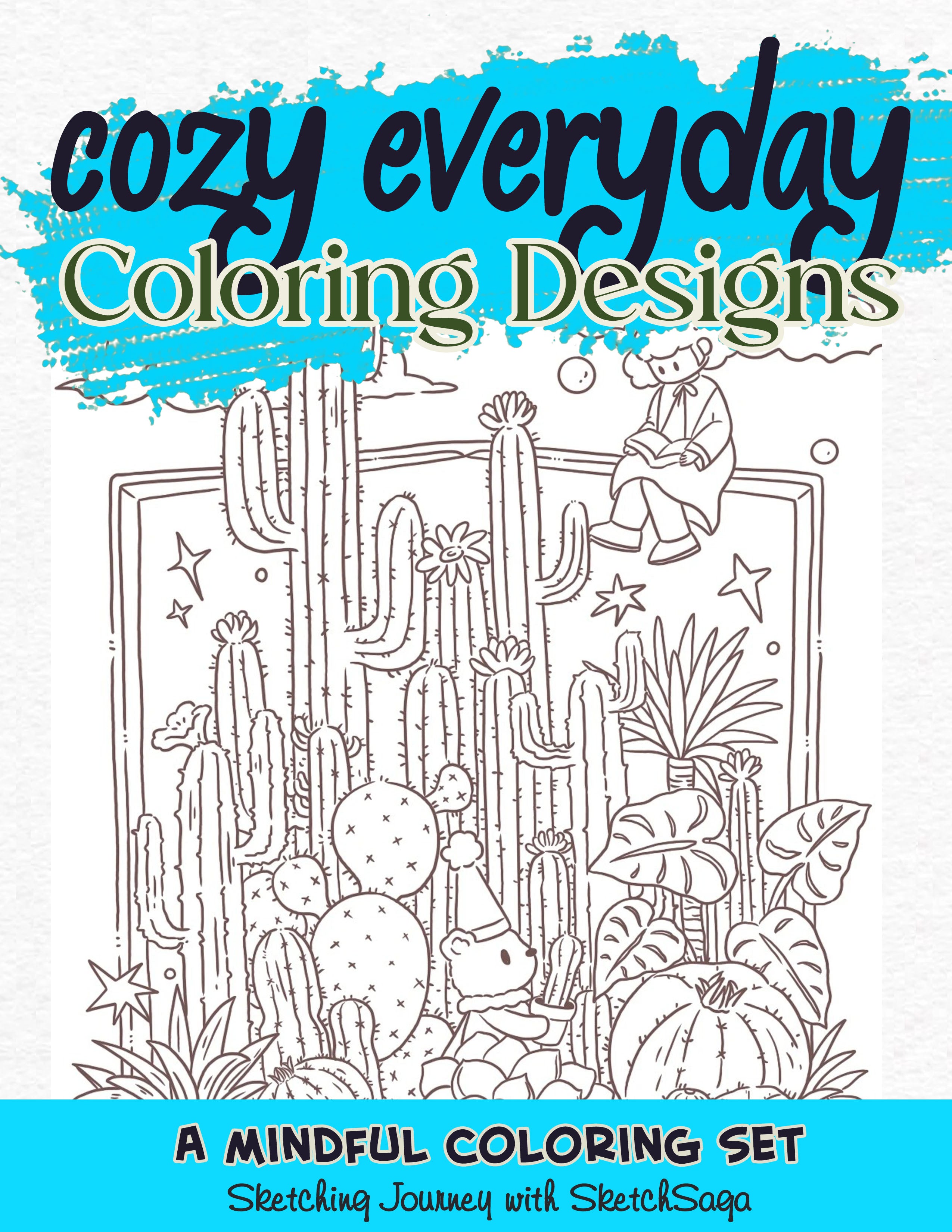 Cozy Everyday Coloring Designs – 25 Hand-Drawn Pages for Relaxing Coloring