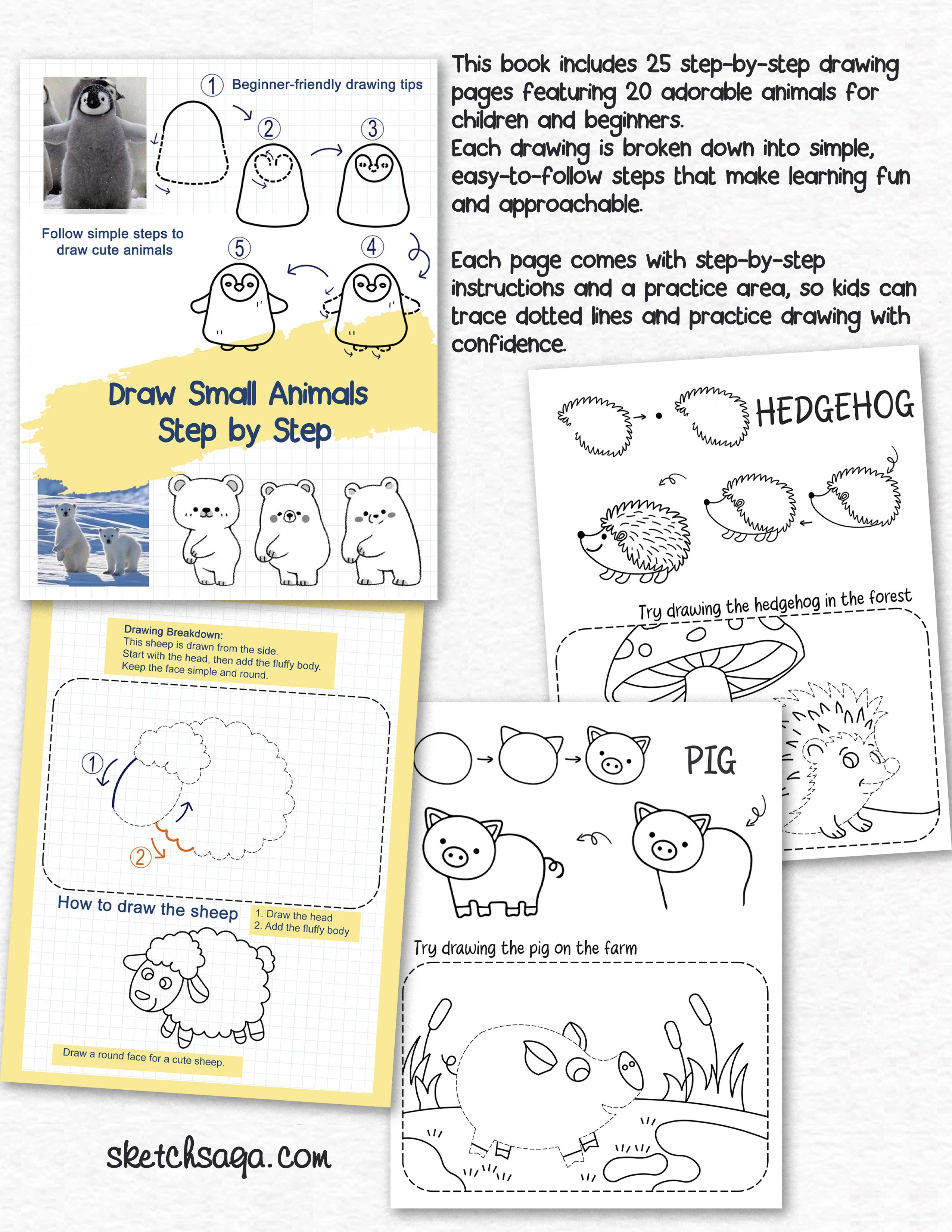 How to Draw Small Animals – Easy Step-by-Step Drawing for Kids